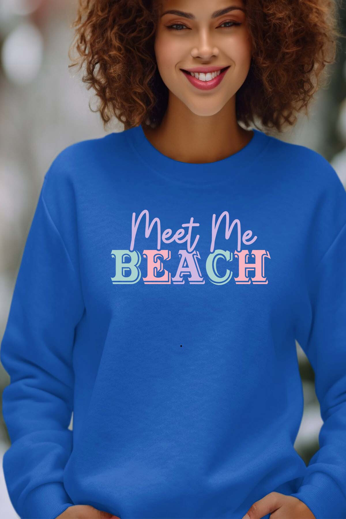 Großhändler I.A.L.D FRANCE - Treffen Sie mich am Strand - Rundhals-Sweatshirt Frau