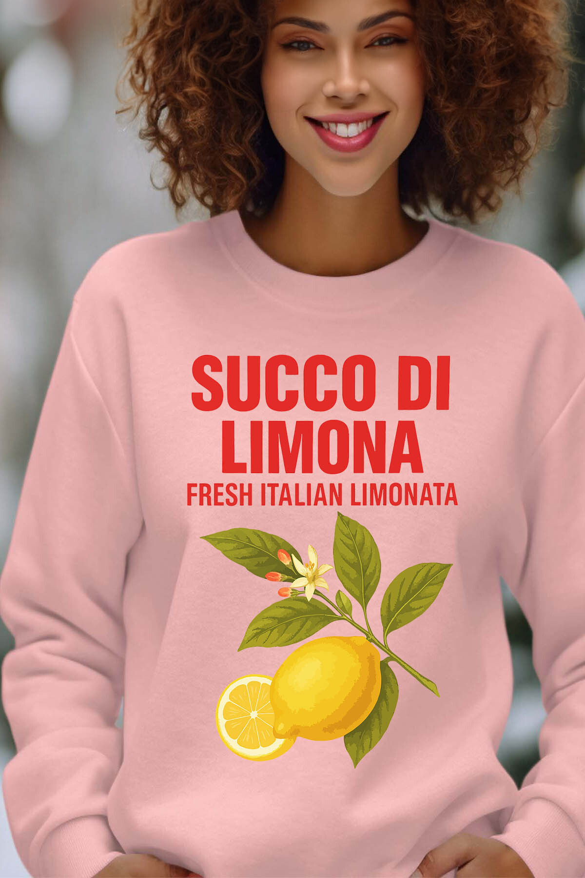 Grossista I.A.L.D FRANCE - Succo Limona - Felpa di collo rotonda femminile