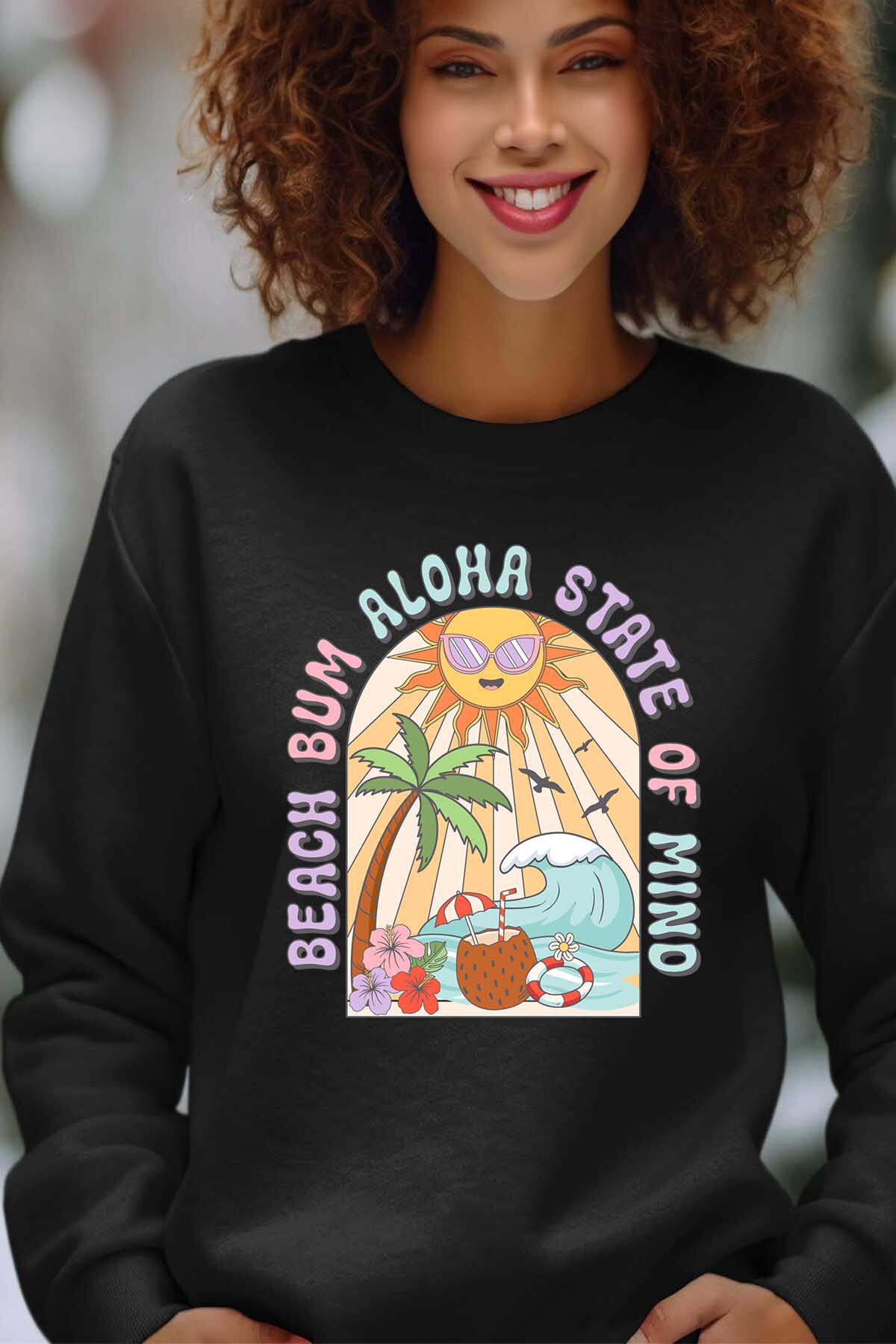 Großhändler I.A.L.D FRANCE - Beach bum aloha - Sweatshirt Rundhalsausschnitt Frau