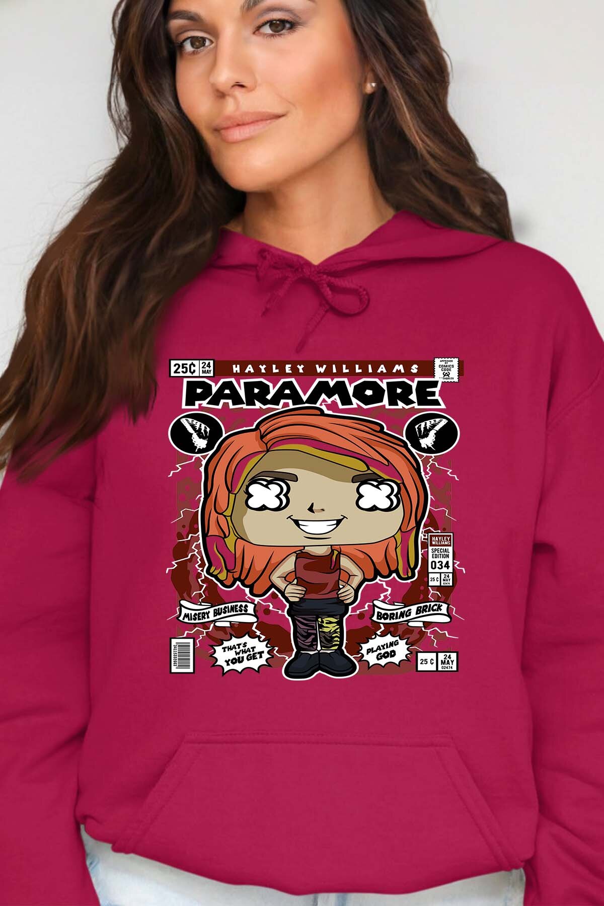 Grossista I.A.L.D FRANCE - Funko Paramore - Felpa con cappuccio Donna