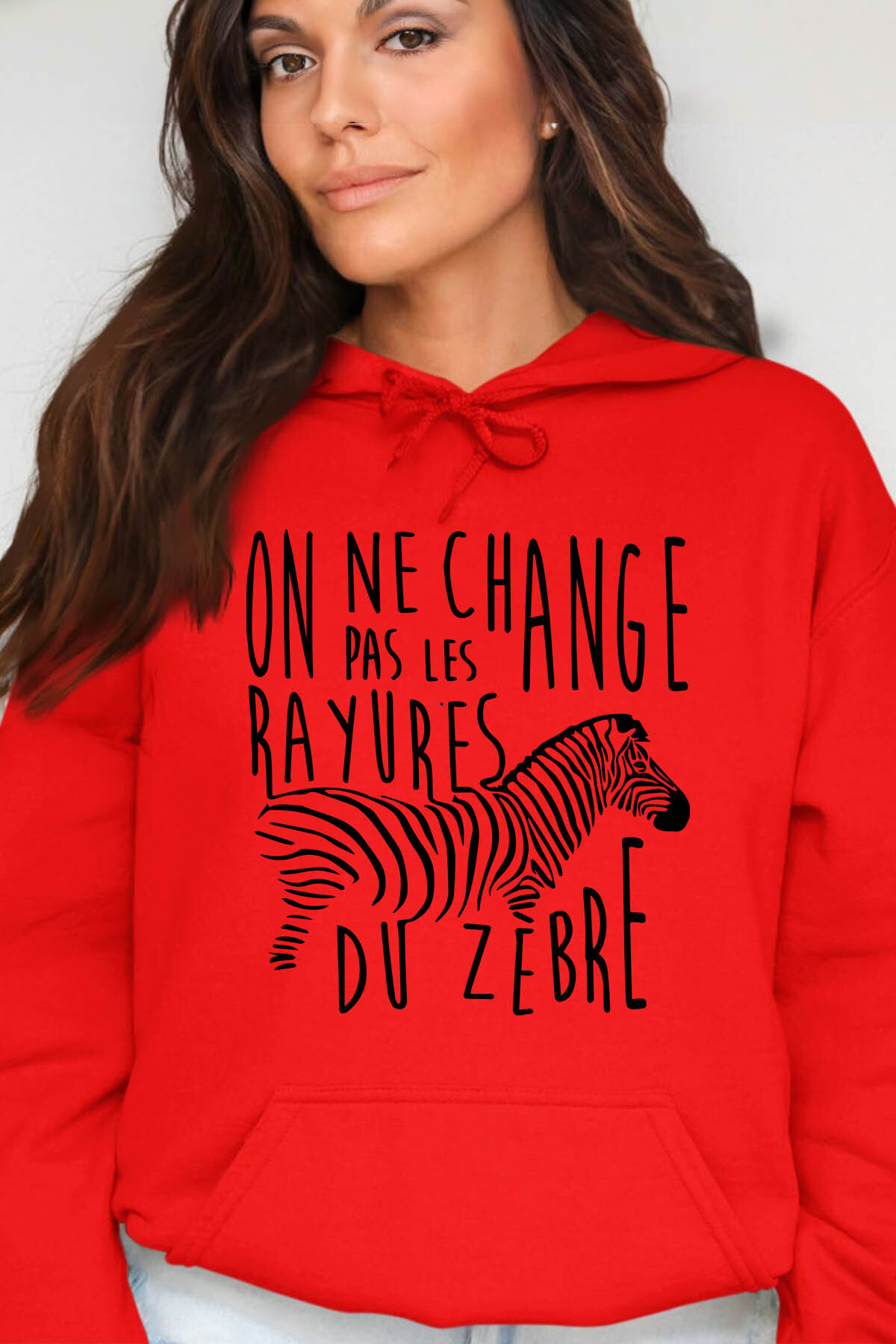 Wholesaler I.A.L.D FRANCE - rayures zebre - Hooded sweatshirt Woman