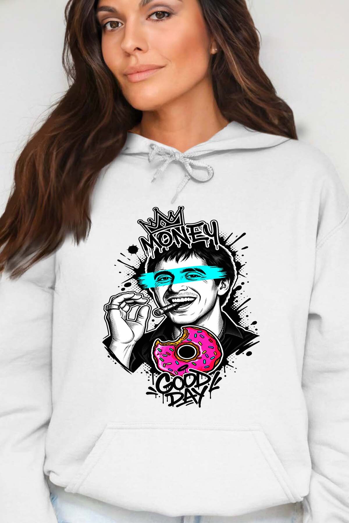 Grossista I.A.L.D FRANCE - Soldi buon giorno - Felpa con cappuccio Donna