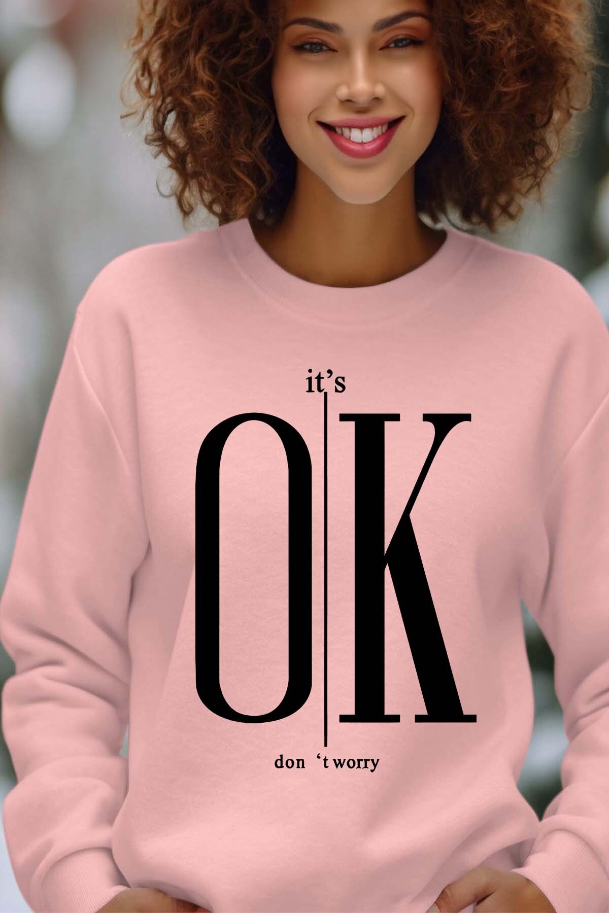 Grossiste I.A.L.D FRANCE - OK dont worry - Sweat Col Rond Femme