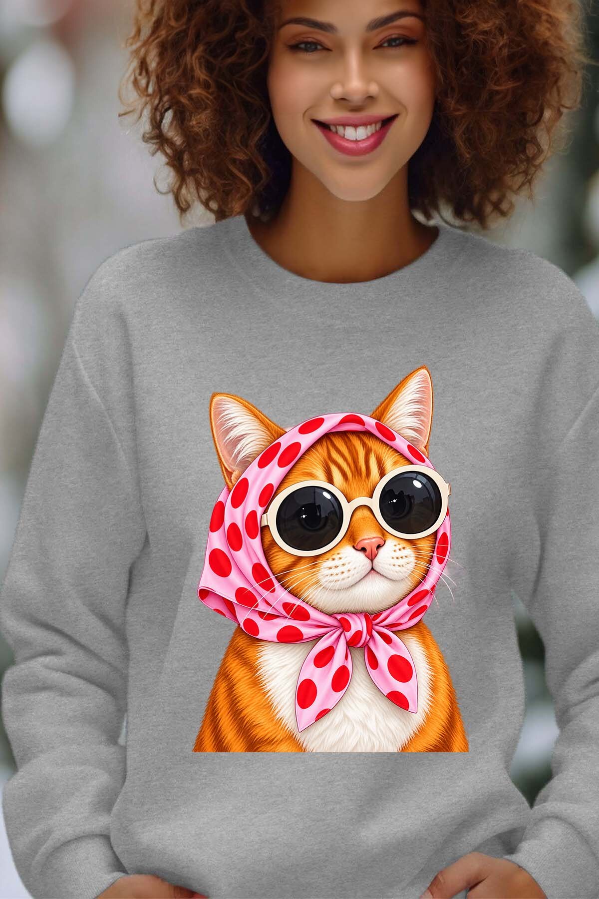 Grossiste I.A.L.D FRANCE - Cat glass fashion - Sweat Col Rond Femme