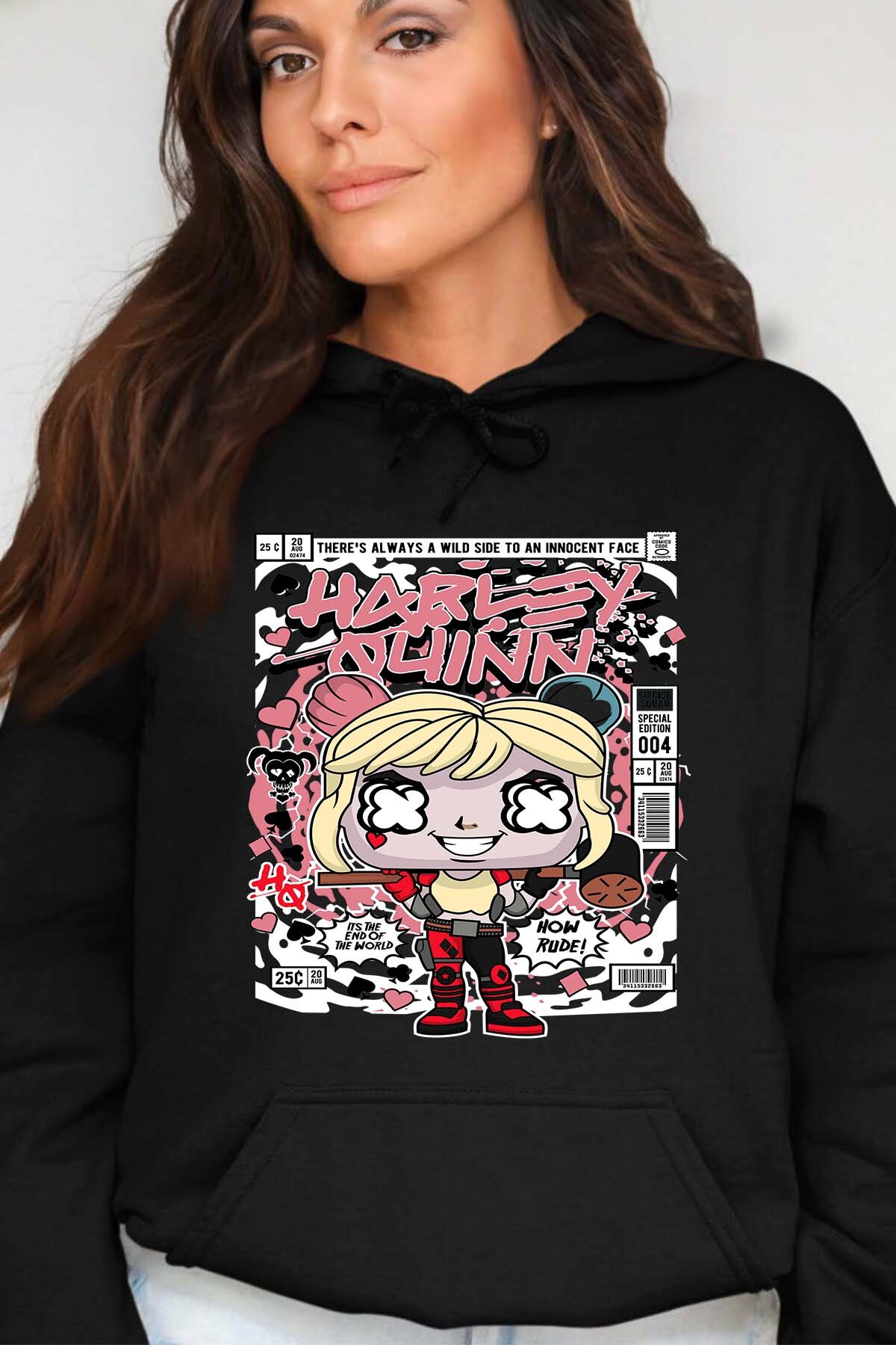 Grossista I.A.L.D FRANCE - Harley Funko - Felpa con cappuccio Donna