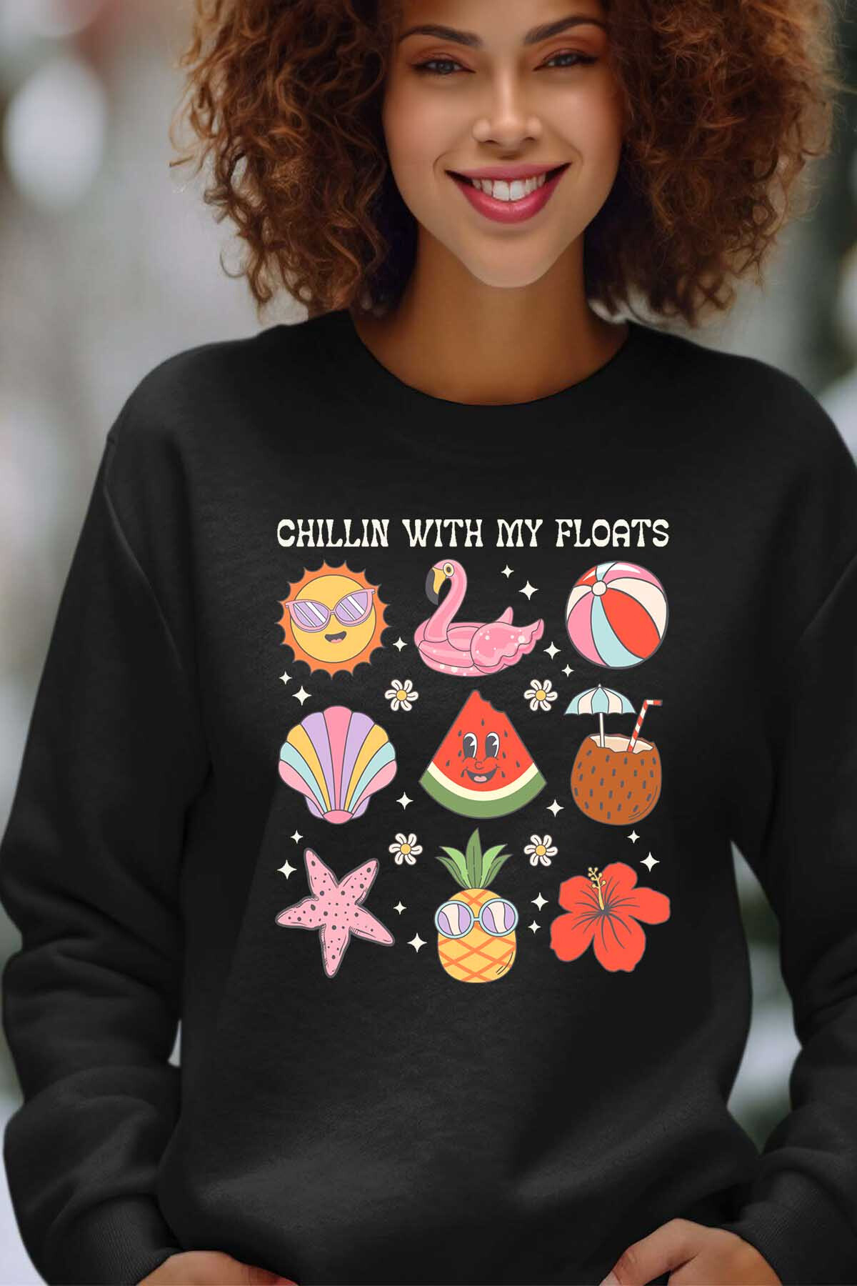 Großhändler I.A.L.D FRANCE - Chillin floats - Sweatshirt Rundhalsausschnitt Frau