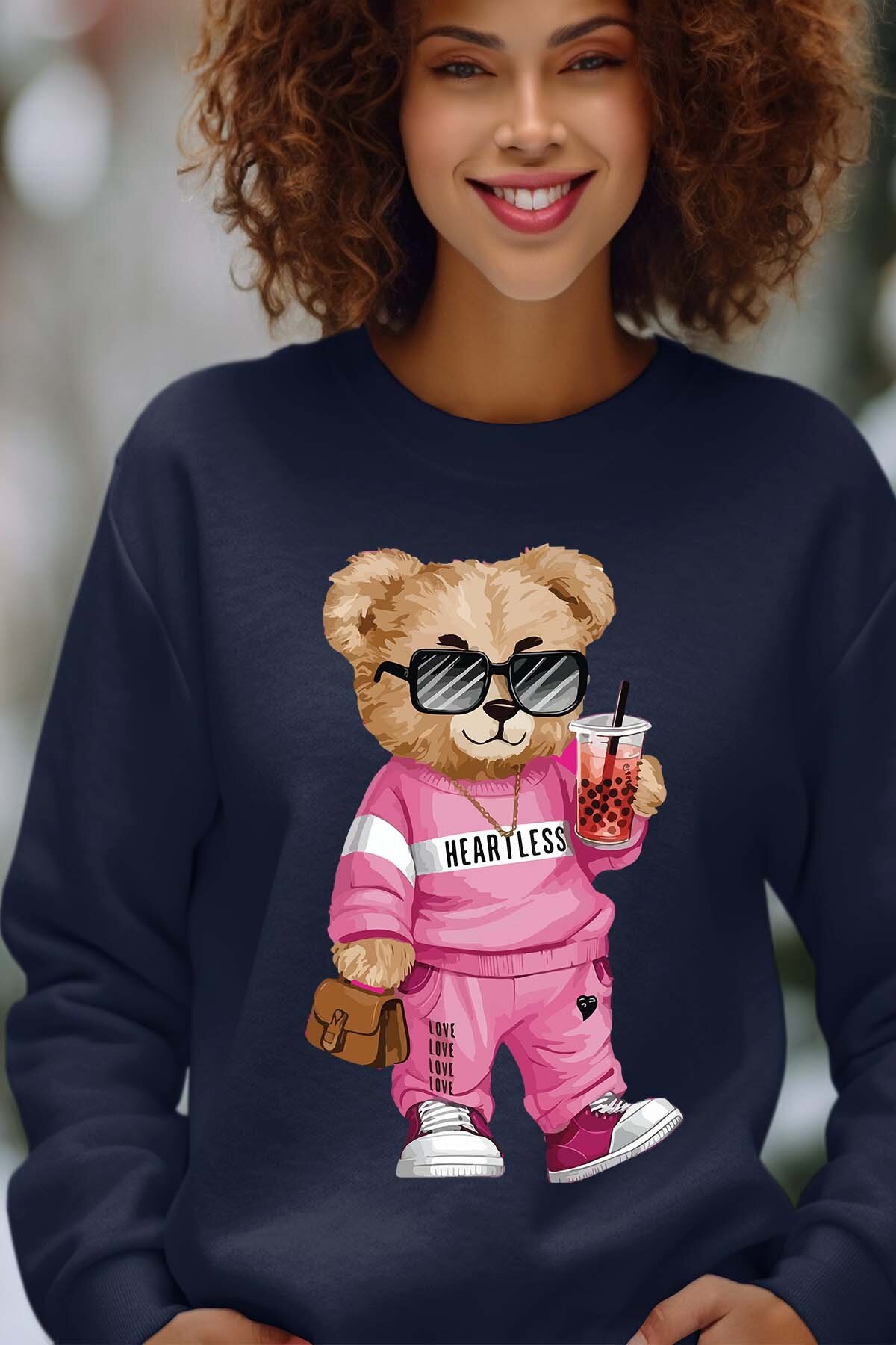 Wholesaler I.A.L.D FRANCE - Bear Heartless - Crewneck sweatshirt Woman