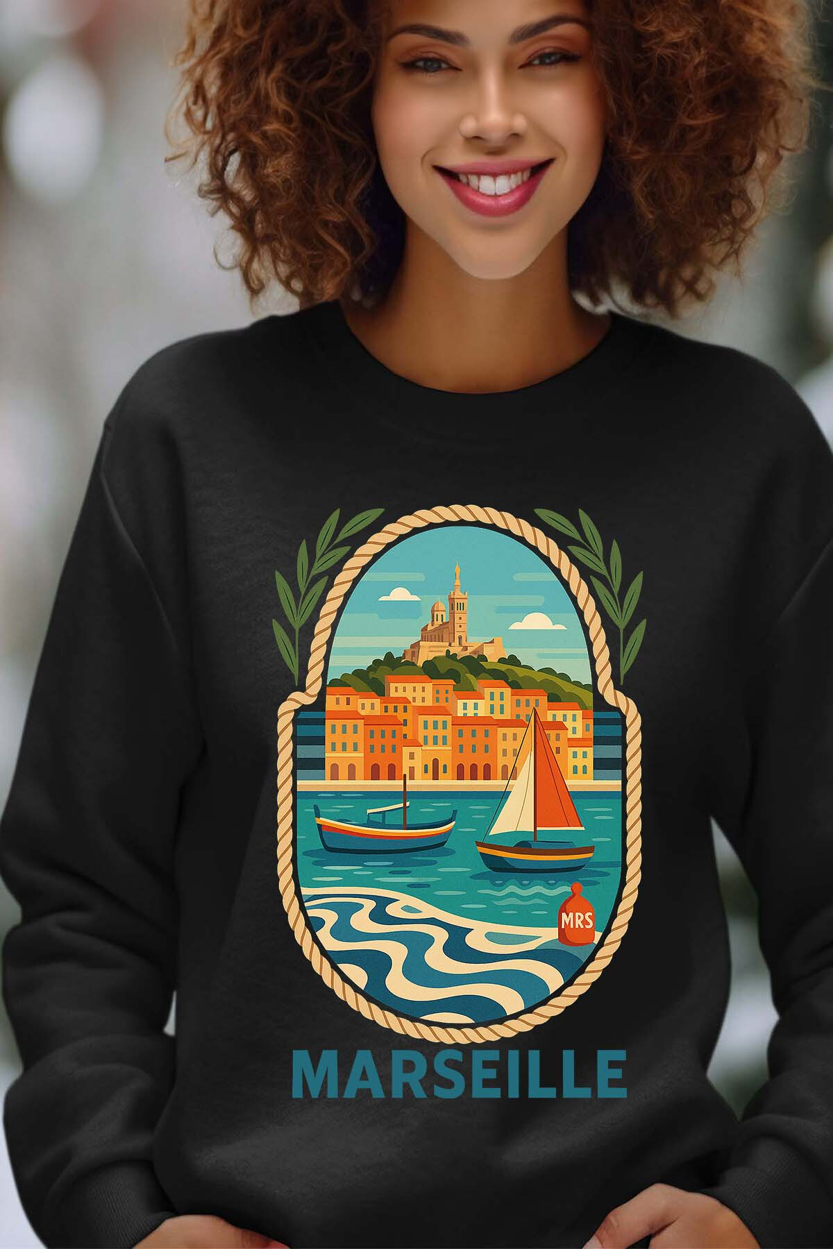 Mayorista I.A.L.D FRANCE - MARSEILLE PopVoyage - Sudadera de cuello redondo para mujer