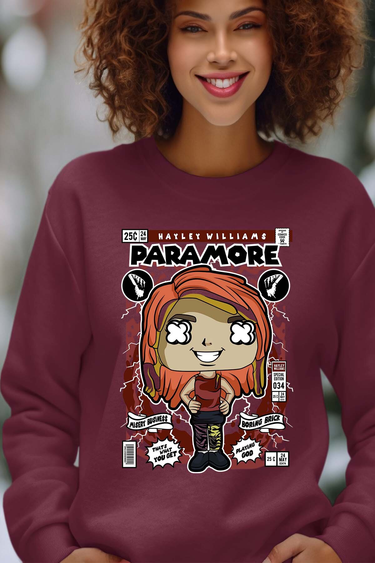 Grossista I.A.L.D FRANCE - Funko Paramore - Felpa girocollo donna
