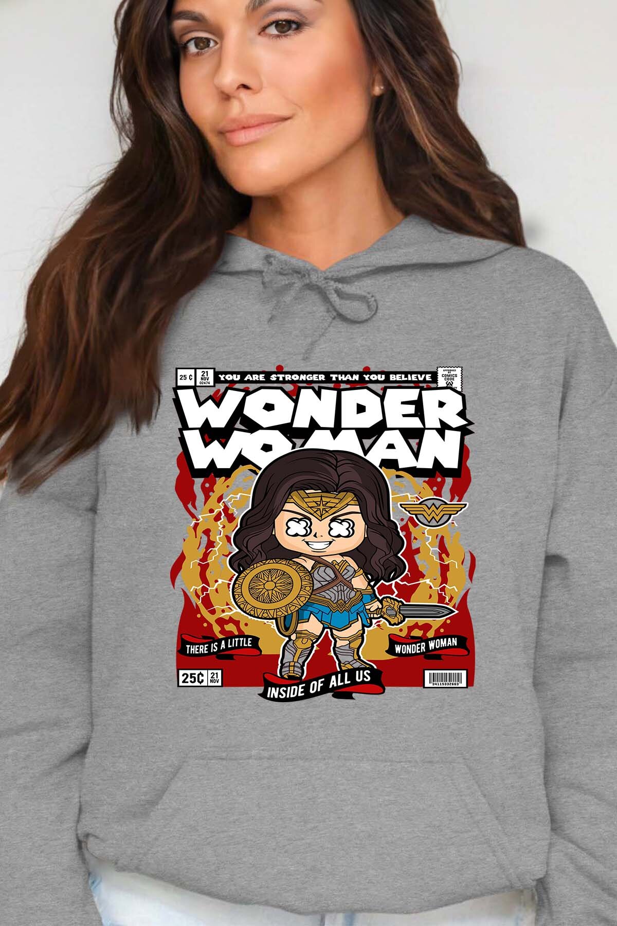 Grossista I.A.L.D FRANCE - Funko Wonder - Felpa con cappuccio Donna