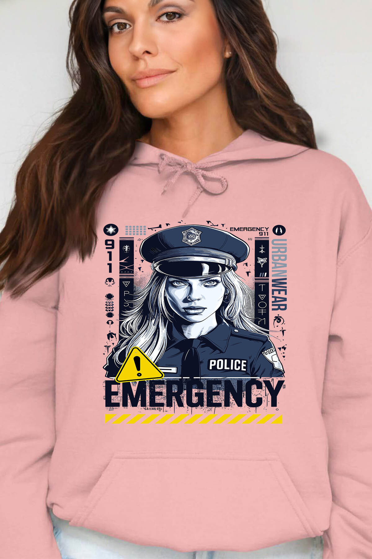 Grossiste I.A.L.D FRANCE - Emergency Police - Sweat Capuche Femme