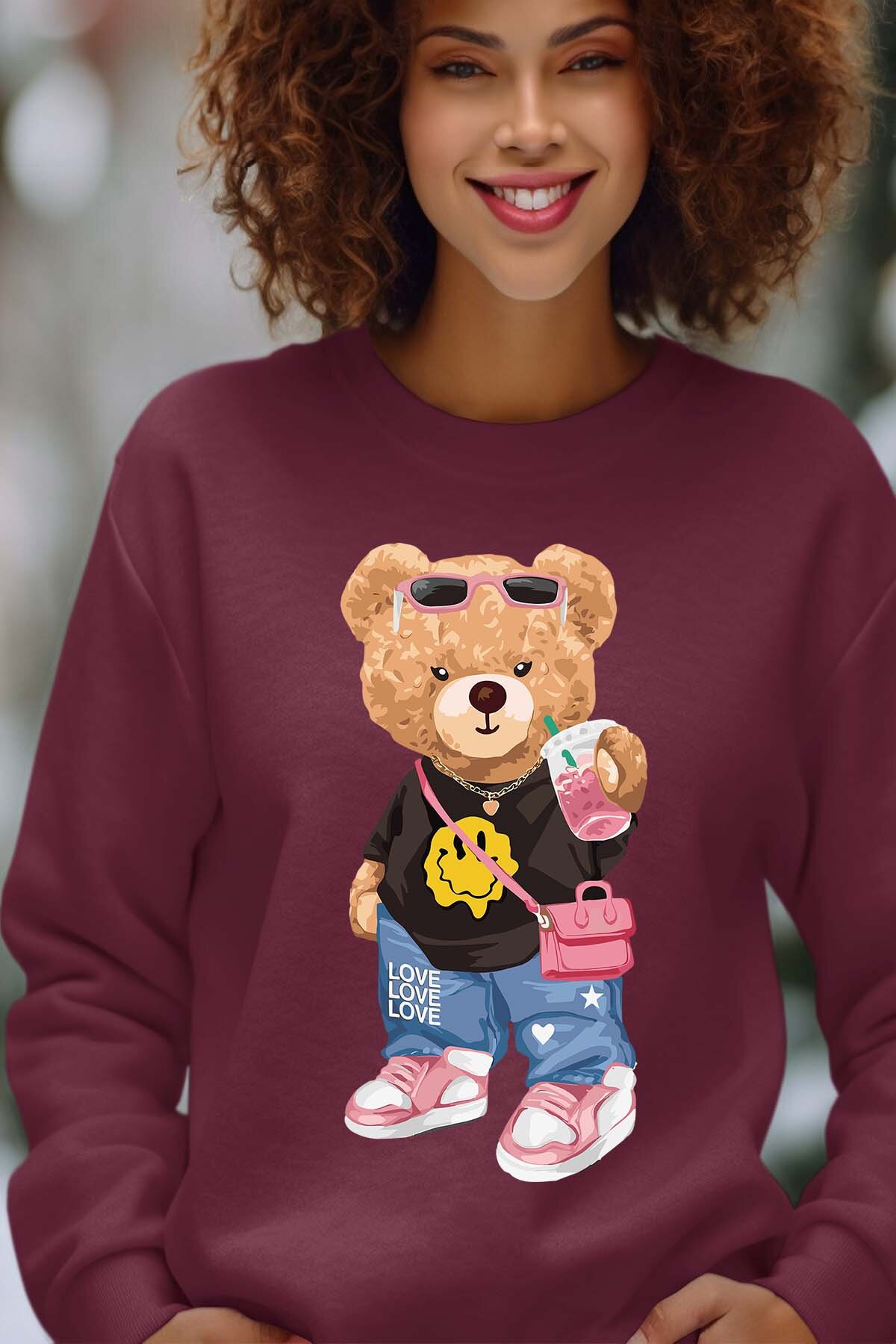 Wholesaler I.A.L.D FRANCE - Smiley Bear - Crewneck sweatshirt Woman