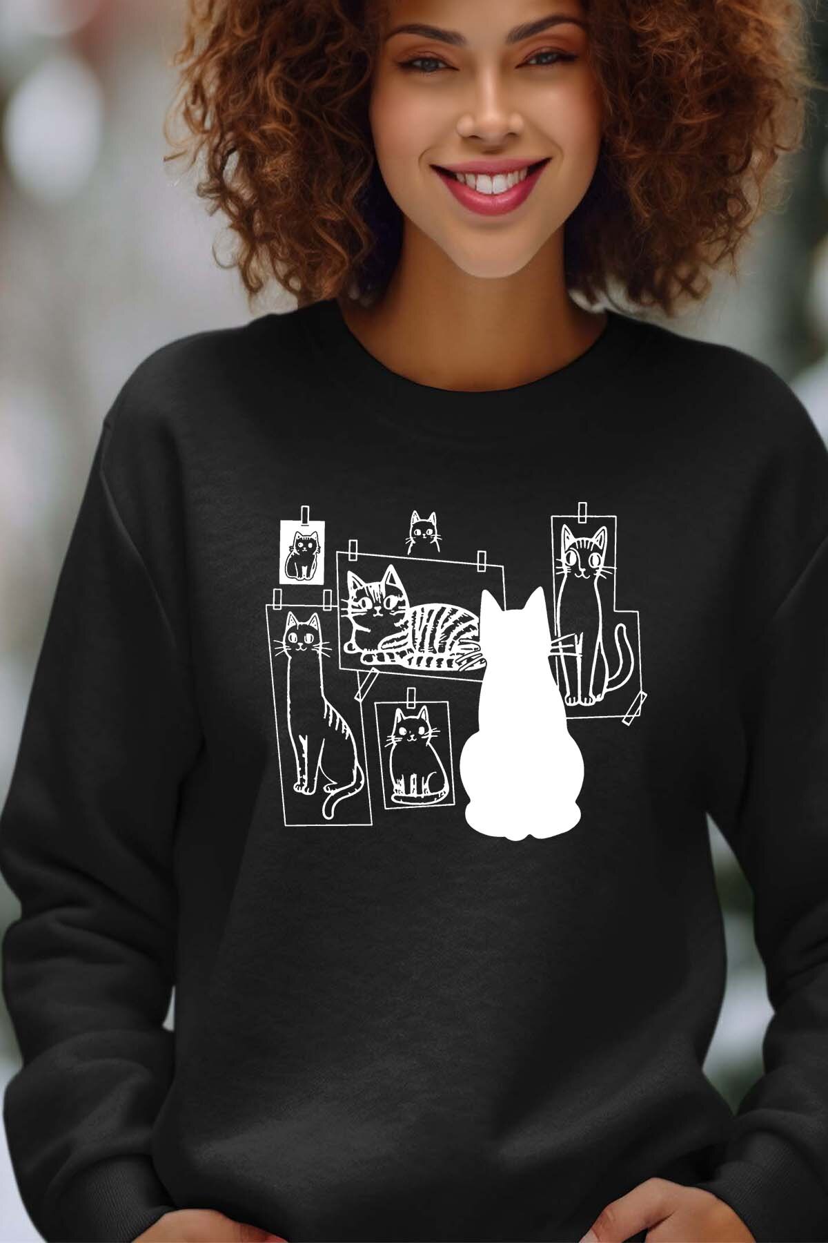 Wholesaler I.A.L.D FRANCE - Cats frames - Crewneck sweatshirt Woman