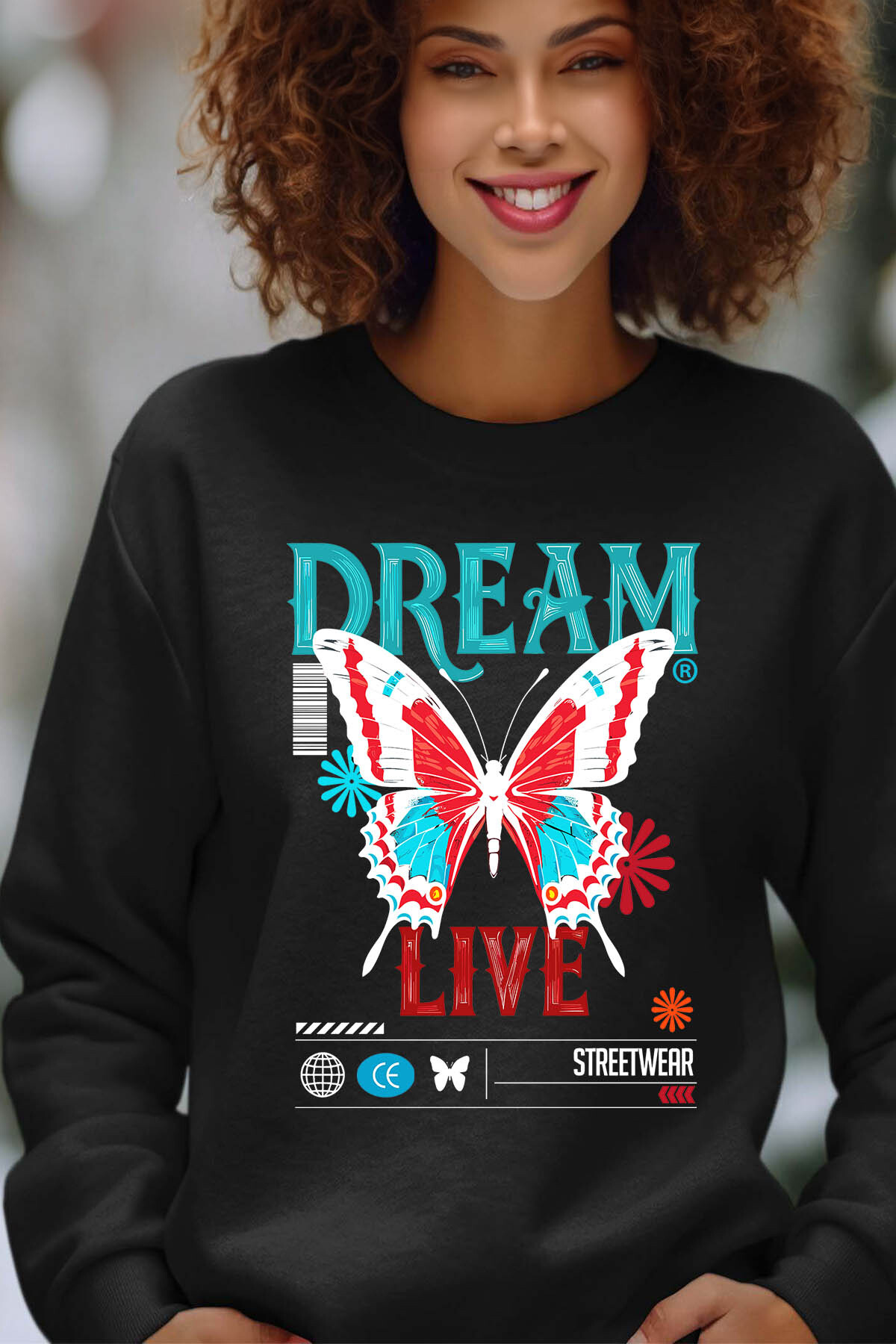Grossiste I.A.L.D FRANCE - dream live - Sweat Col Rond Femme
