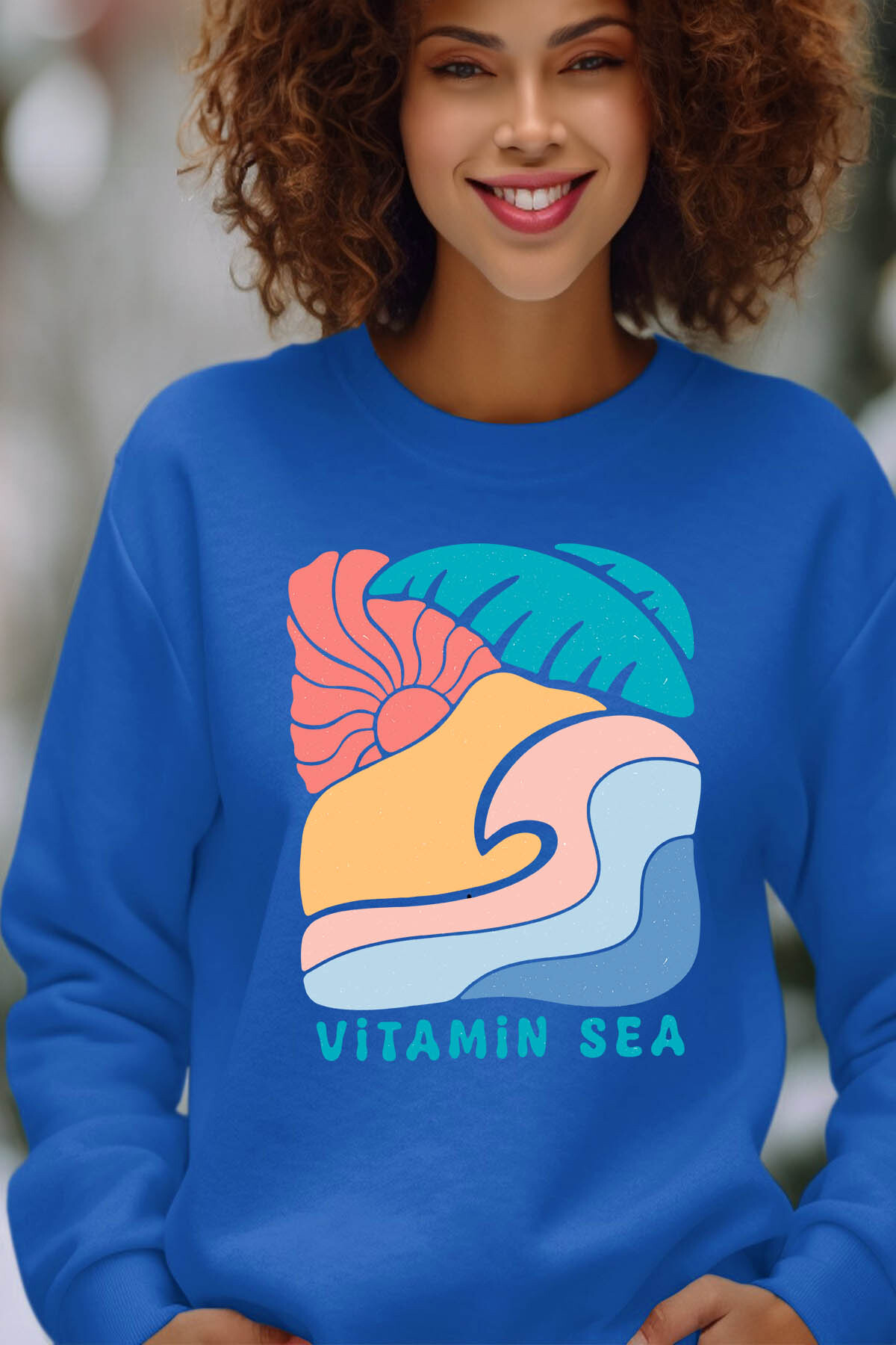 Großhändler I.A.L.D FRANCE - Vitaminsee - runder Nacken -Sweatshirt von Frauen