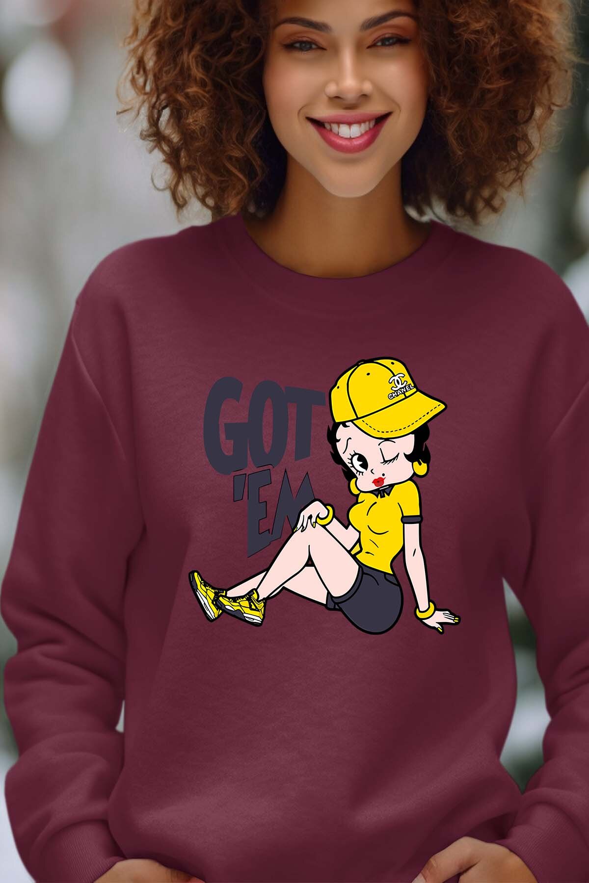 Grossiste I.A.L.D FRANCE - Gamin  GET EM - Sweat Col Rond Femme