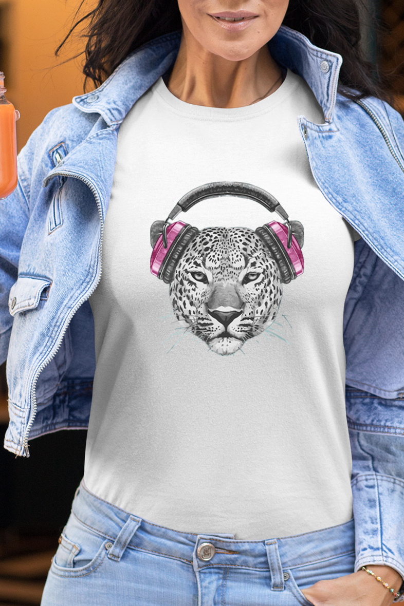 Grossiste I.A.L.D FRANCE - Tshirt Femme Col Rond | Leo headphones
