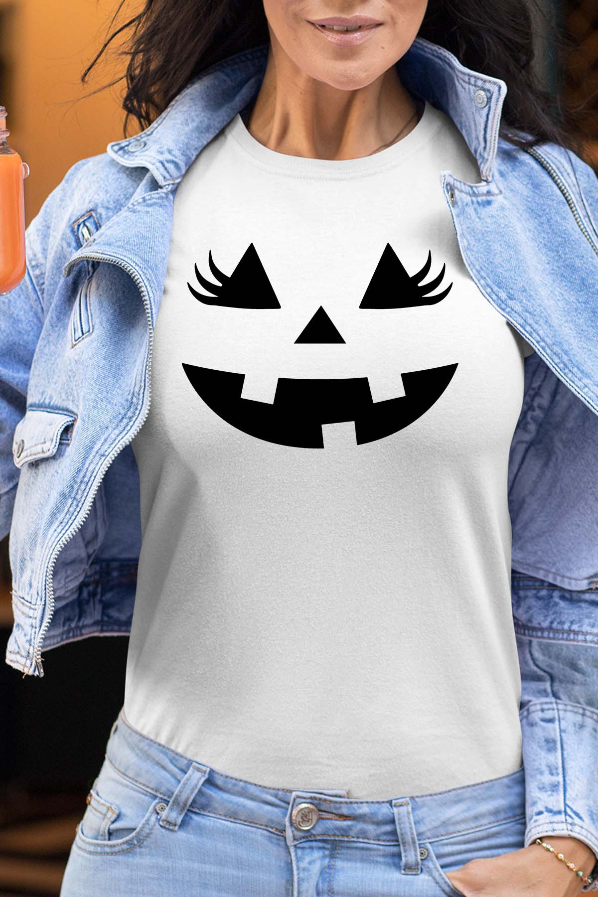 Mayorista I.A.L.D FRANCE - Cara de calabaza Chica - Camiseta mujer