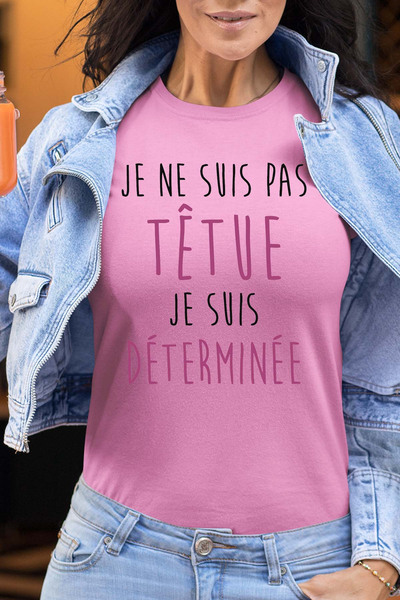 Grossiste I.A.L.D FRANCE - têtue determinée - Tshirt Femme Grossiste I.A.L.D FRANCE - têtue determinée - Tshirt Femme