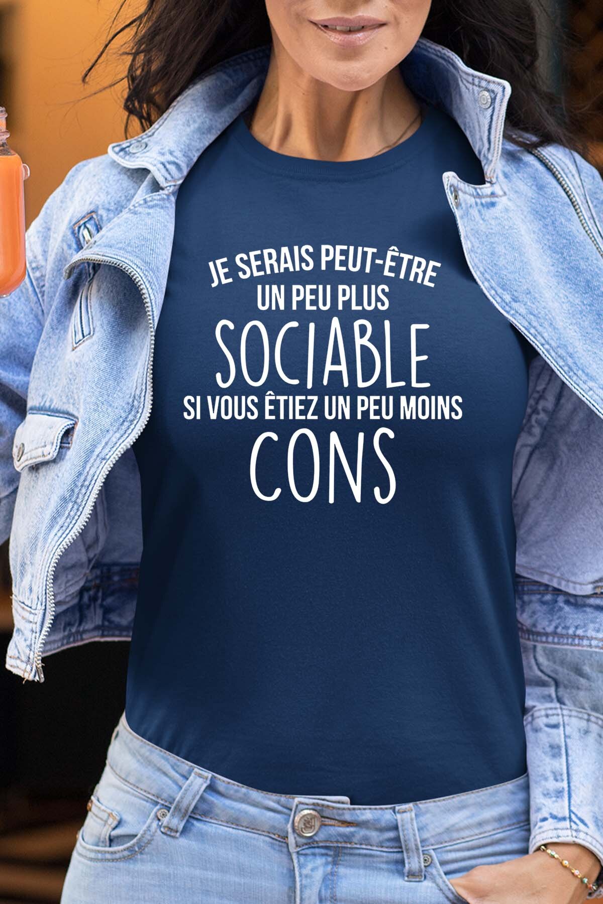 Grossiste I.A.L.D FRANCE - Sociable Moins con - T-shirt Femme