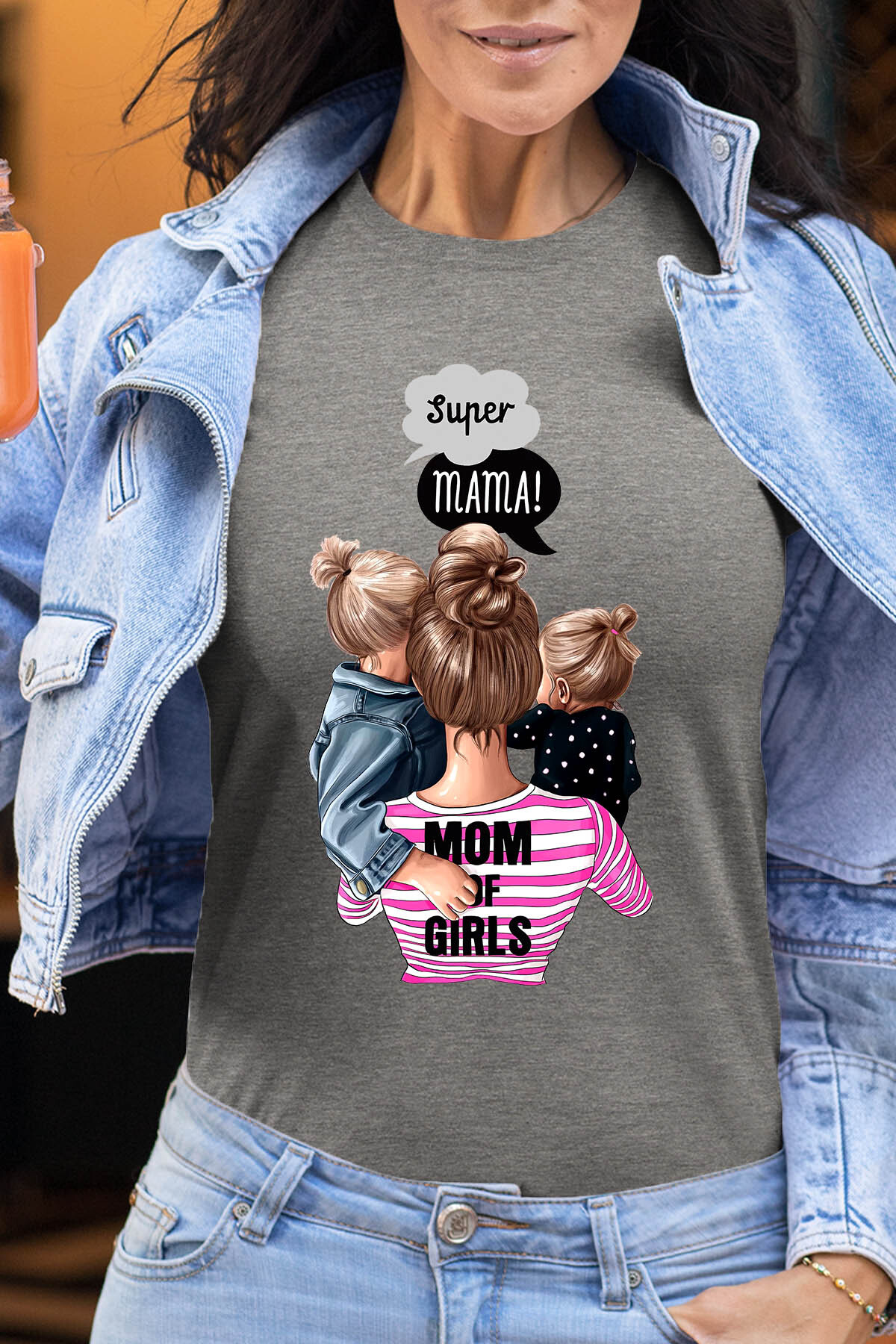 Großhändler I.A.L.D FRANCE - Mom Girls - Frauen t -Shirt