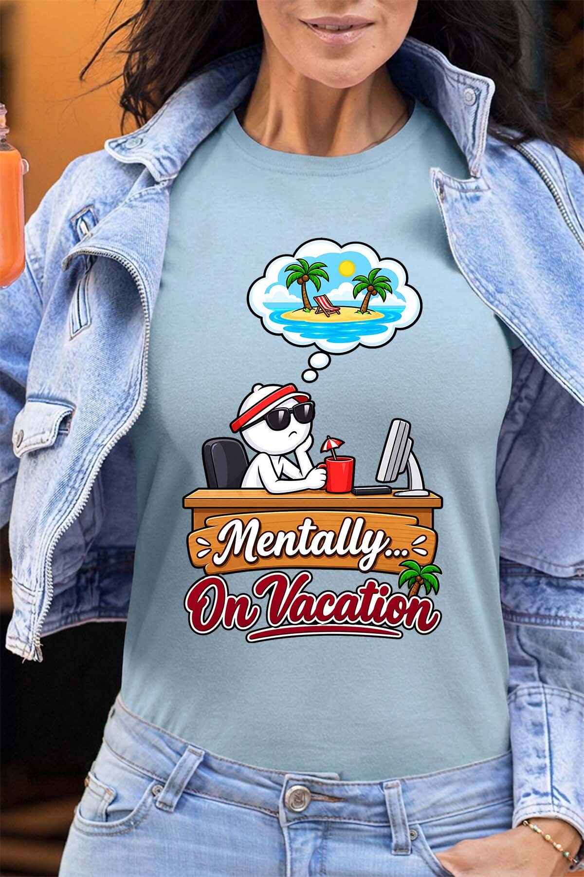 Mayorista I.A.L.D FRANCE - Mentalmente de vacaciones - Camiseta Mujer