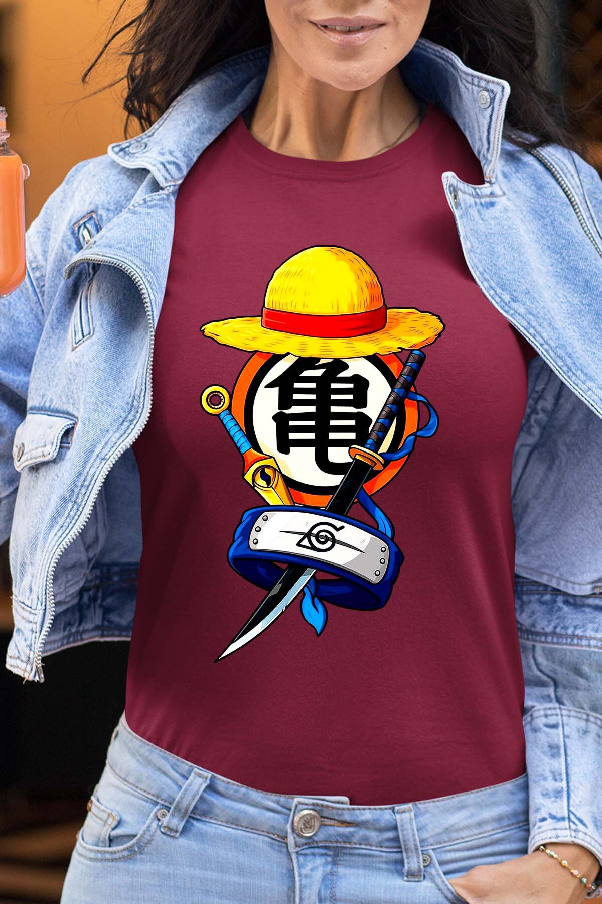 Grossista I.A.L.D FRANCE - Lufy Goku Naruto - T-shirt Donna