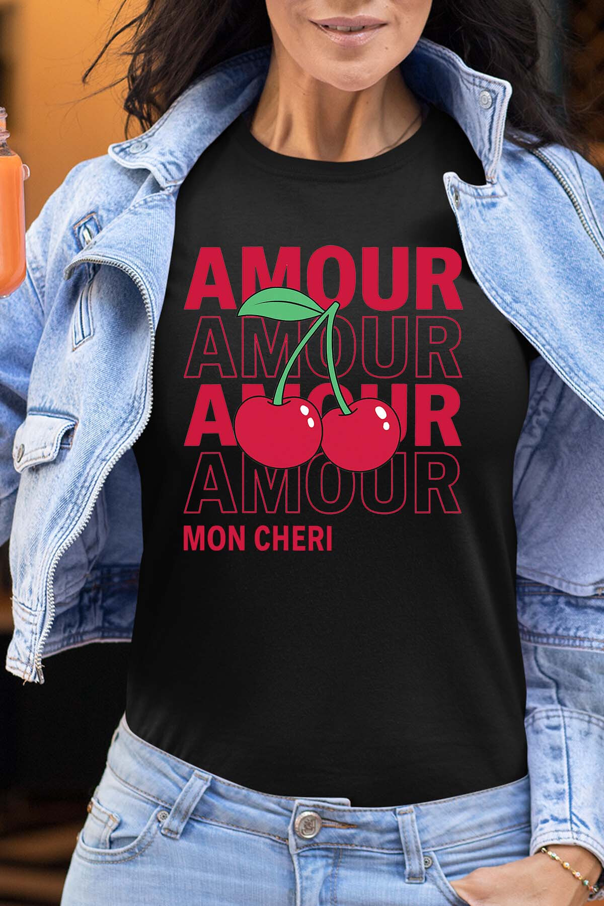 Wholesaler I.A.L.D FRANCE - amour cerise - Tee Woman