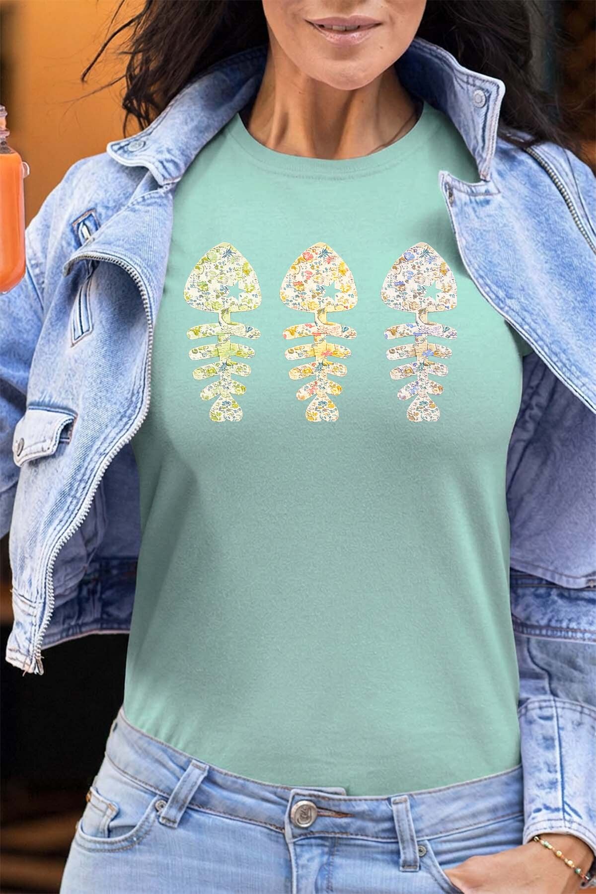 Mayorista I.A.L.D FRANCE - Floral fishbone - Camiseta Mujer