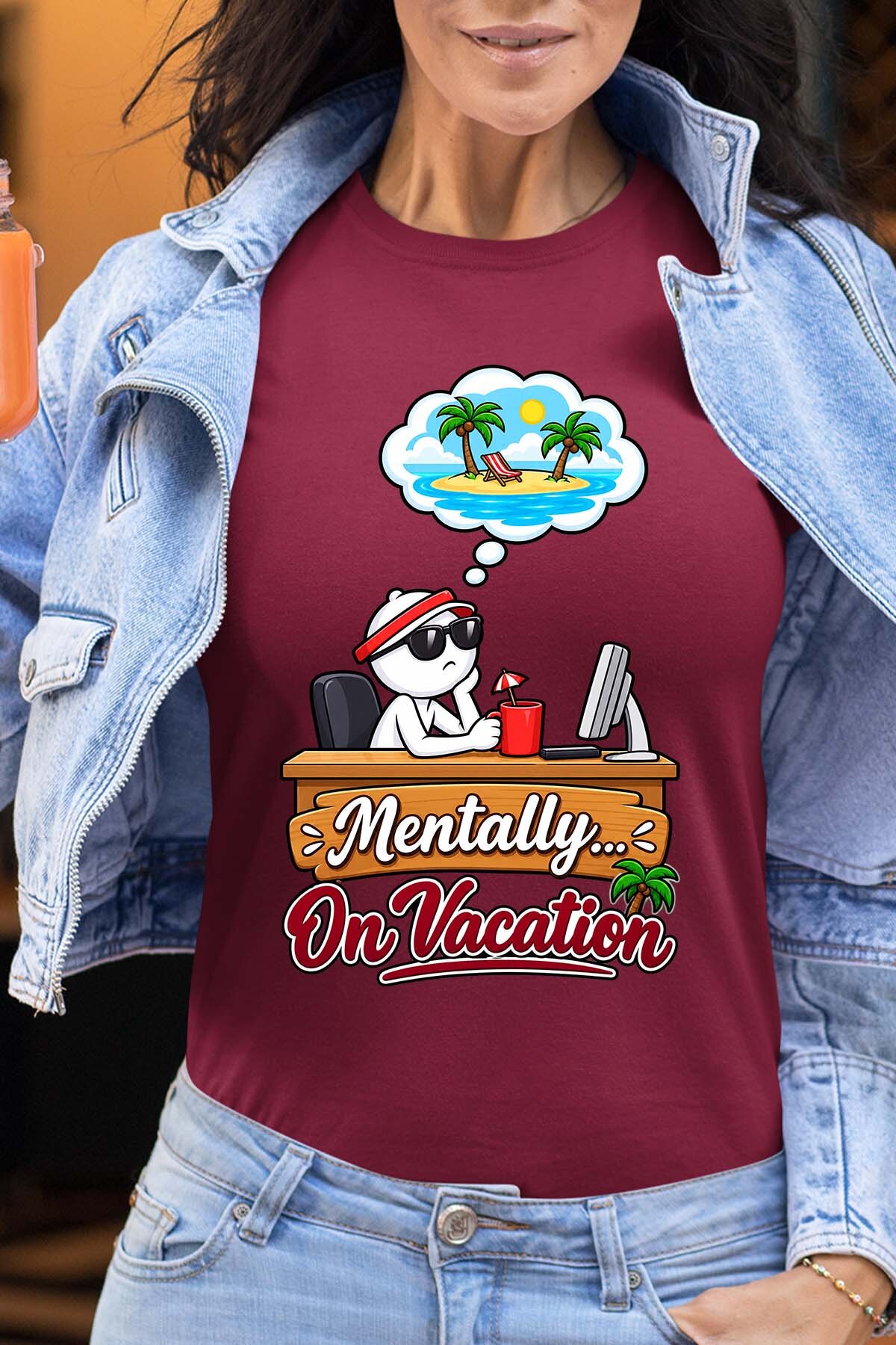 Mayorista I.A.L.D FRANCE - Mentalmente de vacaciones - Camiseta Mujer