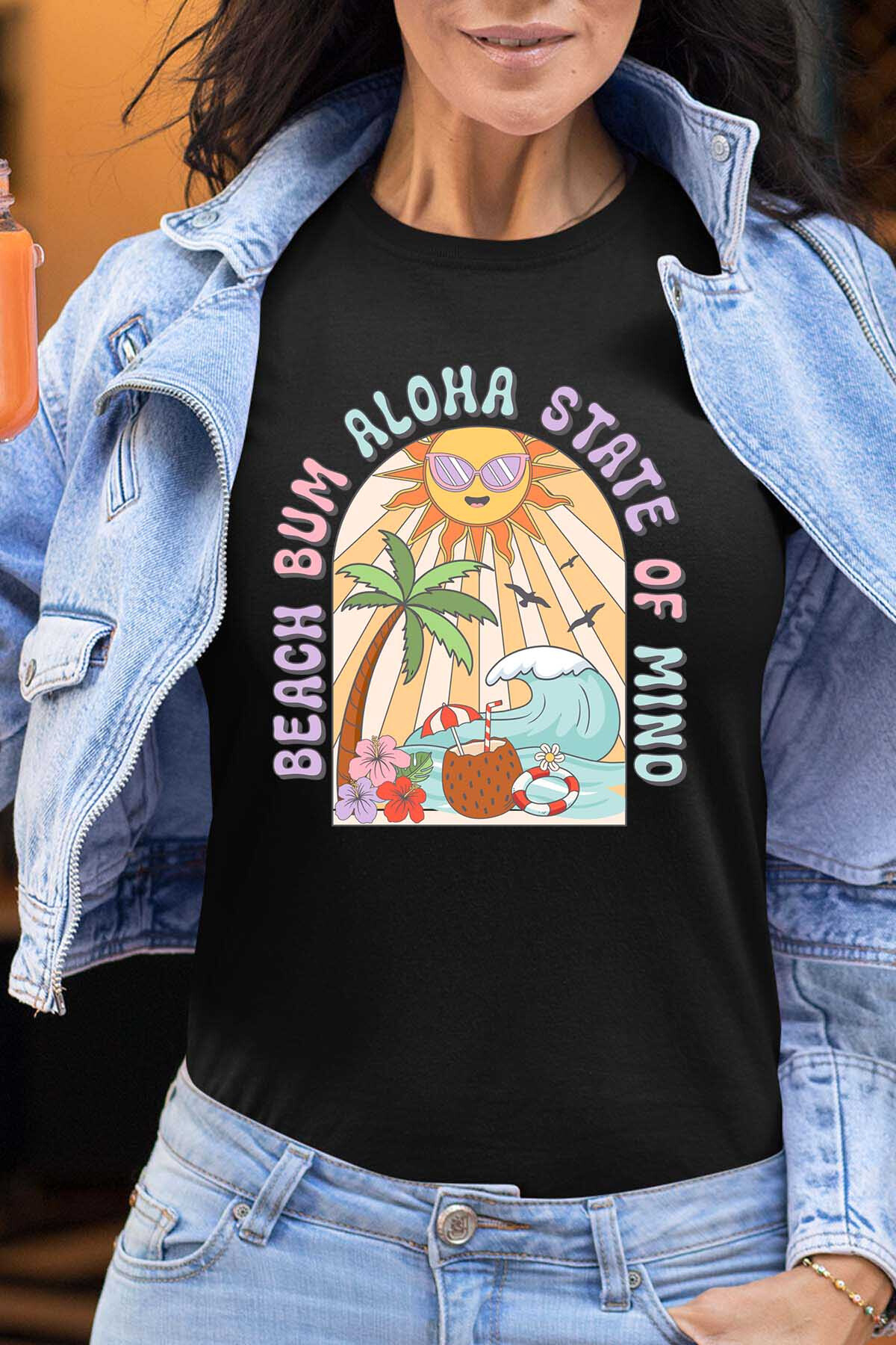 Großhändler I.A.L.D FRANCE - Beach bum aloha - T-Shirt Frau