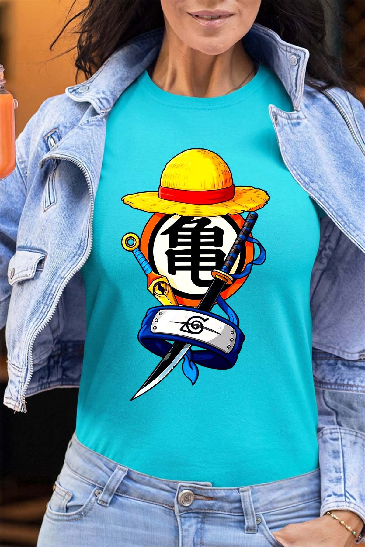 Grossista I.A.L.D FRANCE - Lufy Goku Naruto - T-shirt Donna