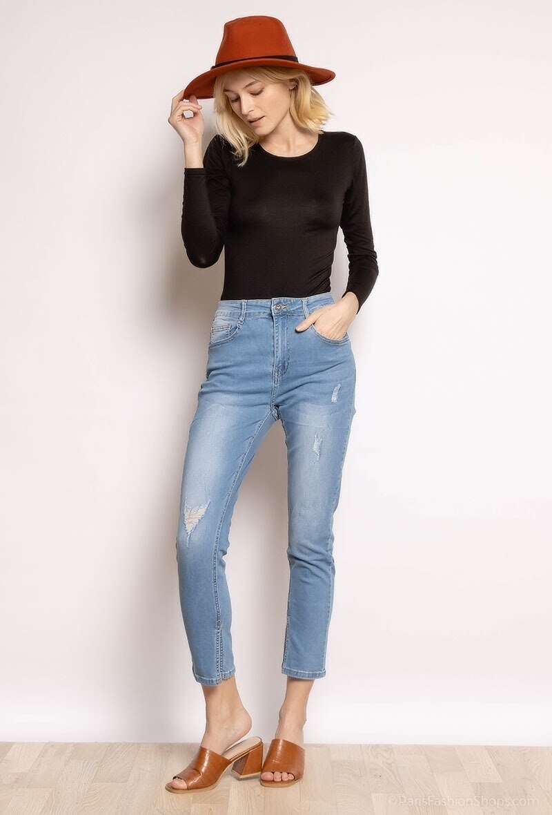 Wholesaler I Dodo - Straight jeans with slits