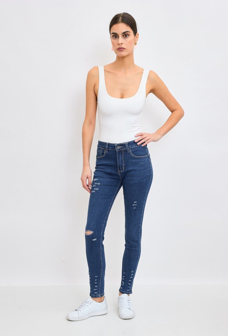 Wholesaler I Dodo - Push up ripped slim jeans