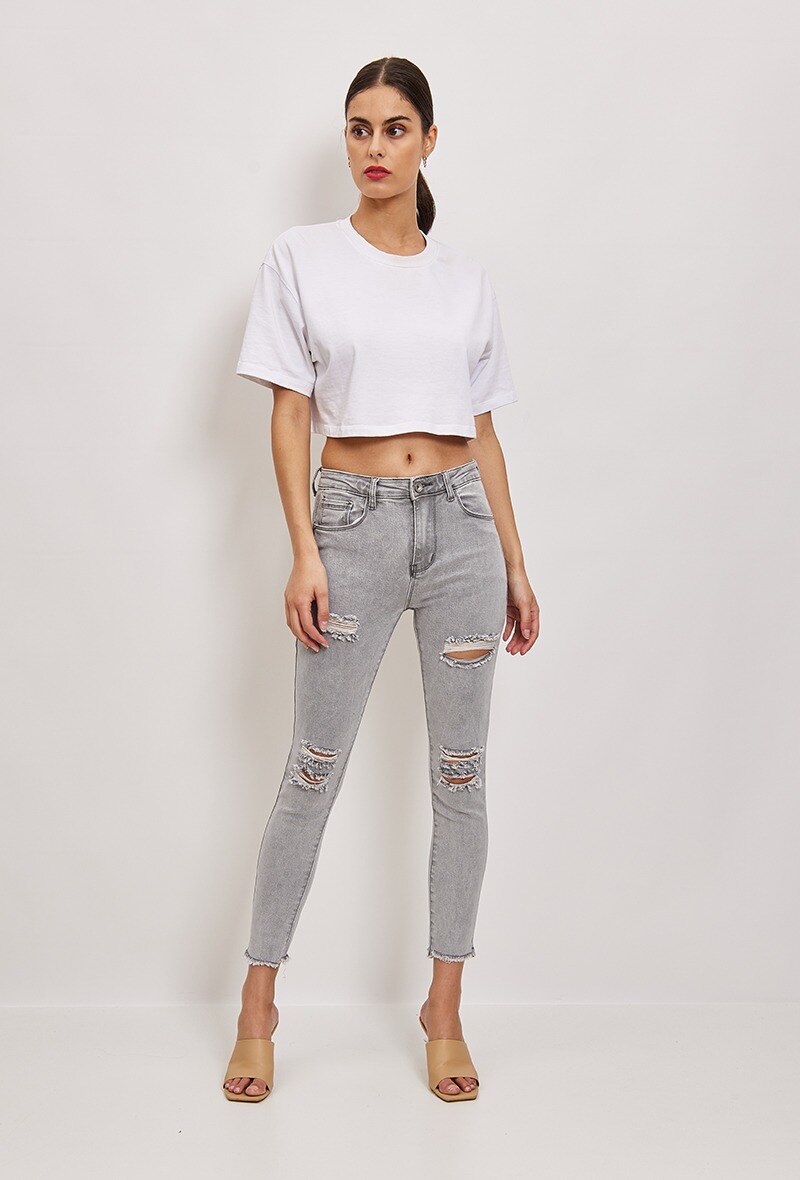 Wholesaler I Dodo - Push up ripped slim jeans