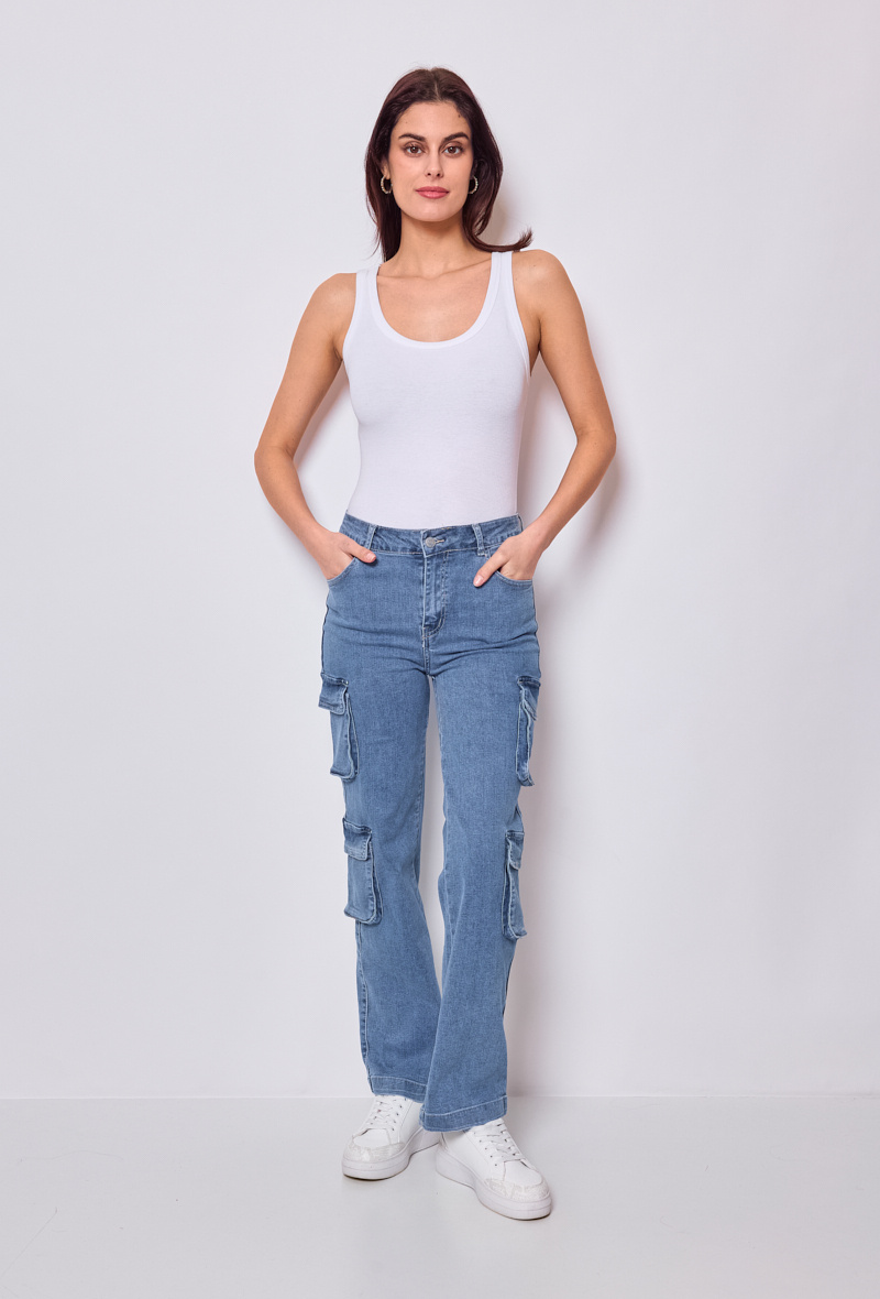 Wholesaler I Dodo - Wide 4-pocket cargo jeans