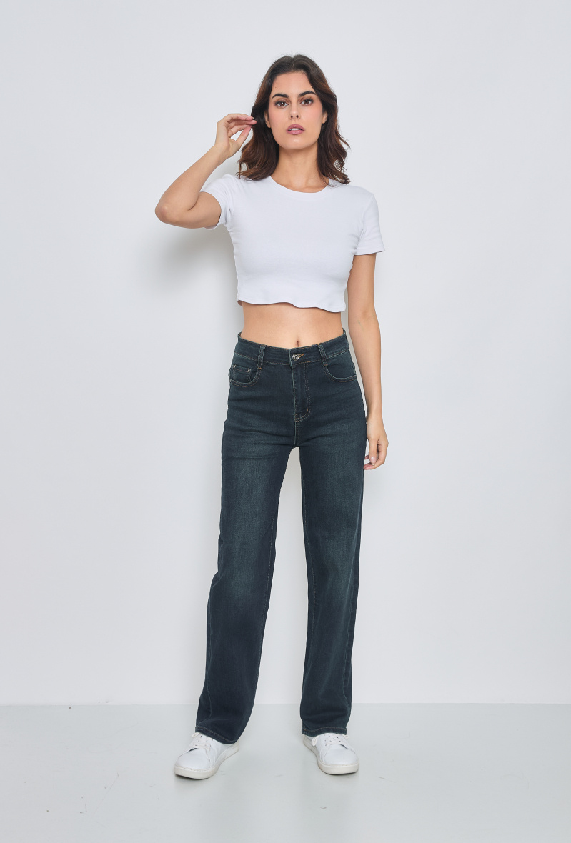 Wholesaler I Dodo - Wide leg push up jeans