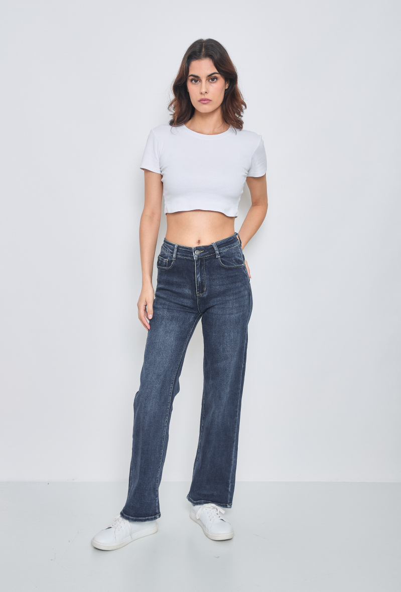 Wholesaler I Dodo - Wide leg push up jean
