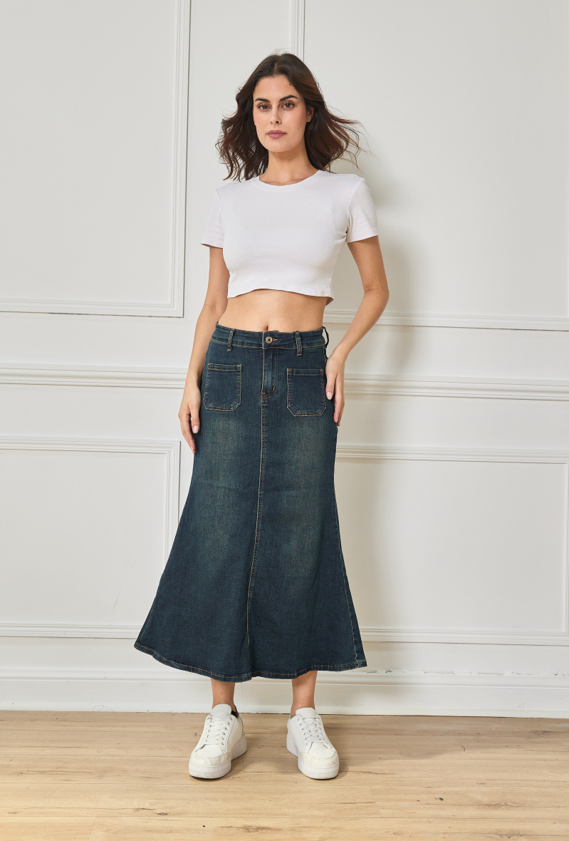 Wholesaler I Dodo - Long flared skirt