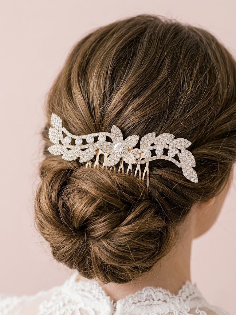 Grossiste I.L JOLI B - Broche peigne à cheveux soirée en métal fantaisie