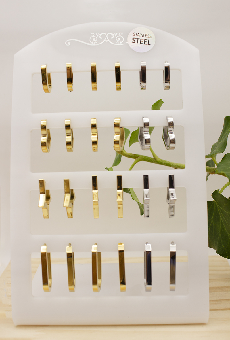 Grossiste I.L JOLI B - BOUCLE D'OREILLE ACIER