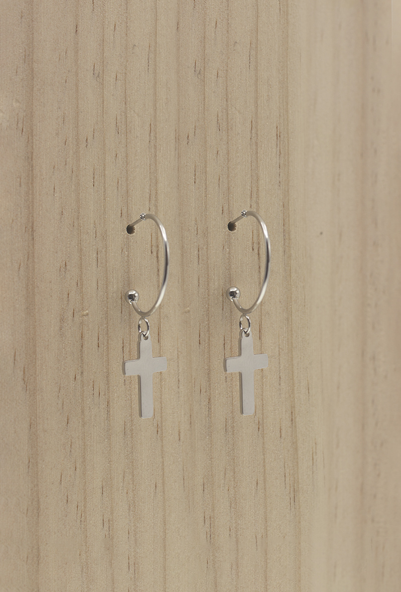Grossiste I.L JOLI B - BOUCLE D'OREILLE ACIER INOXYDABLE