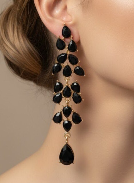 Grossiste I.L JOLI B - Boucle d'oreille soirée multicolores en métal fantaisie