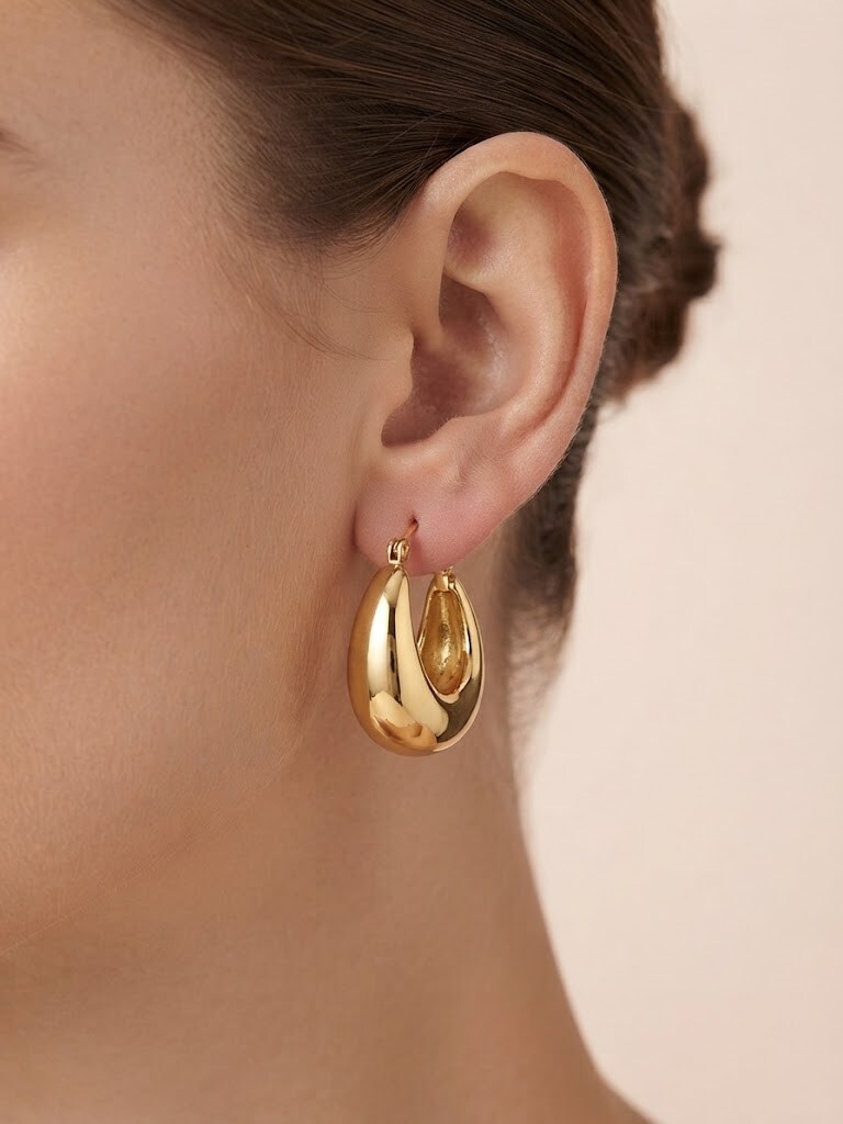 Grossiste I.L JOLI B - Boucle d'oreille créole en acier inoxydable