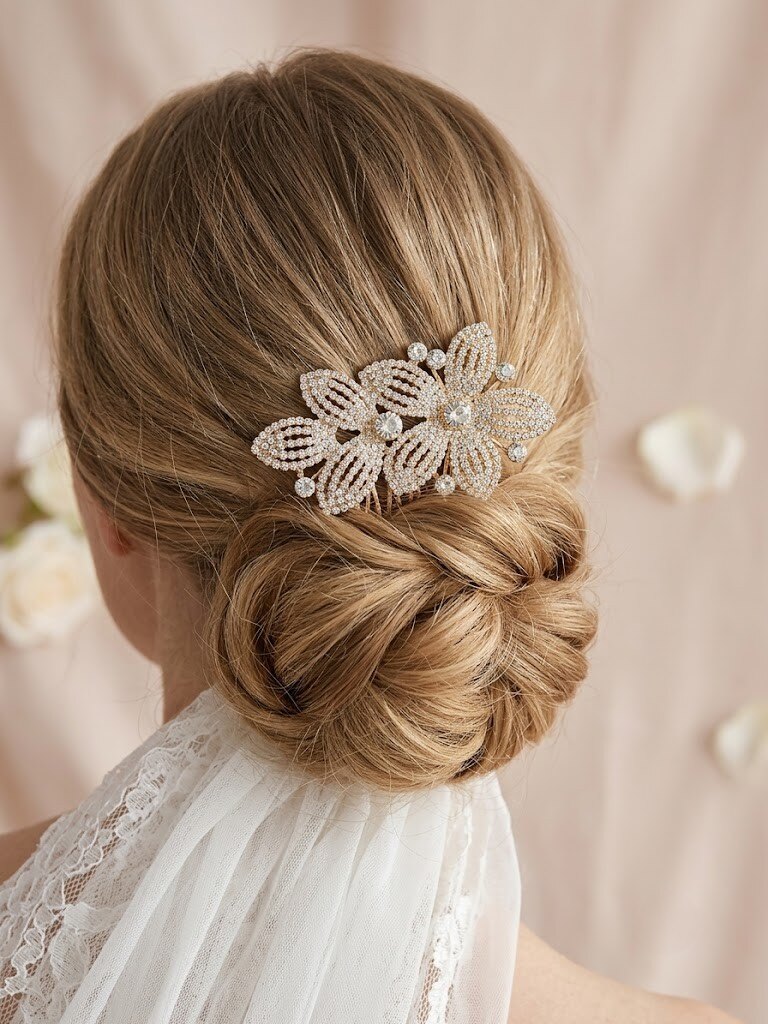 Mayorista I.L JOLI B - Broche Peine de Pelo de Metal Fantasía para Boda