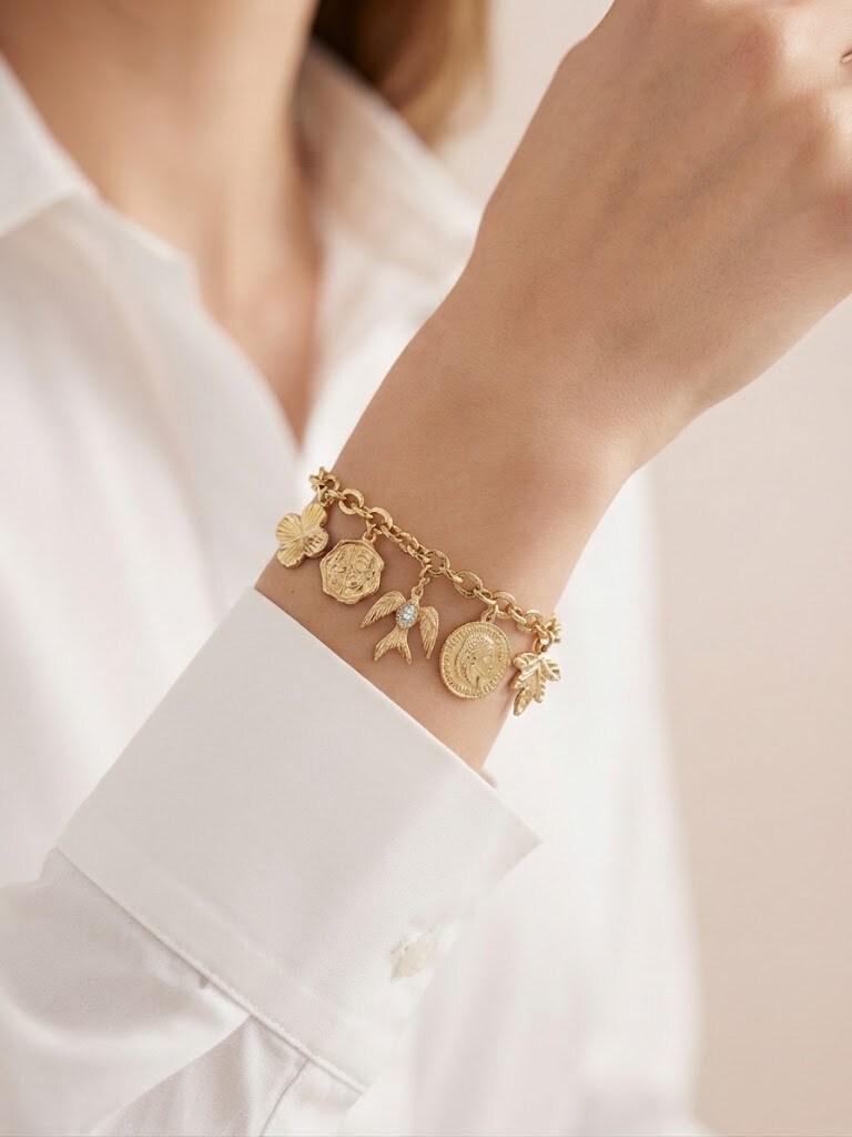 Grossiste I.L JOLI B - Bracelet breloque en acier inoxydable