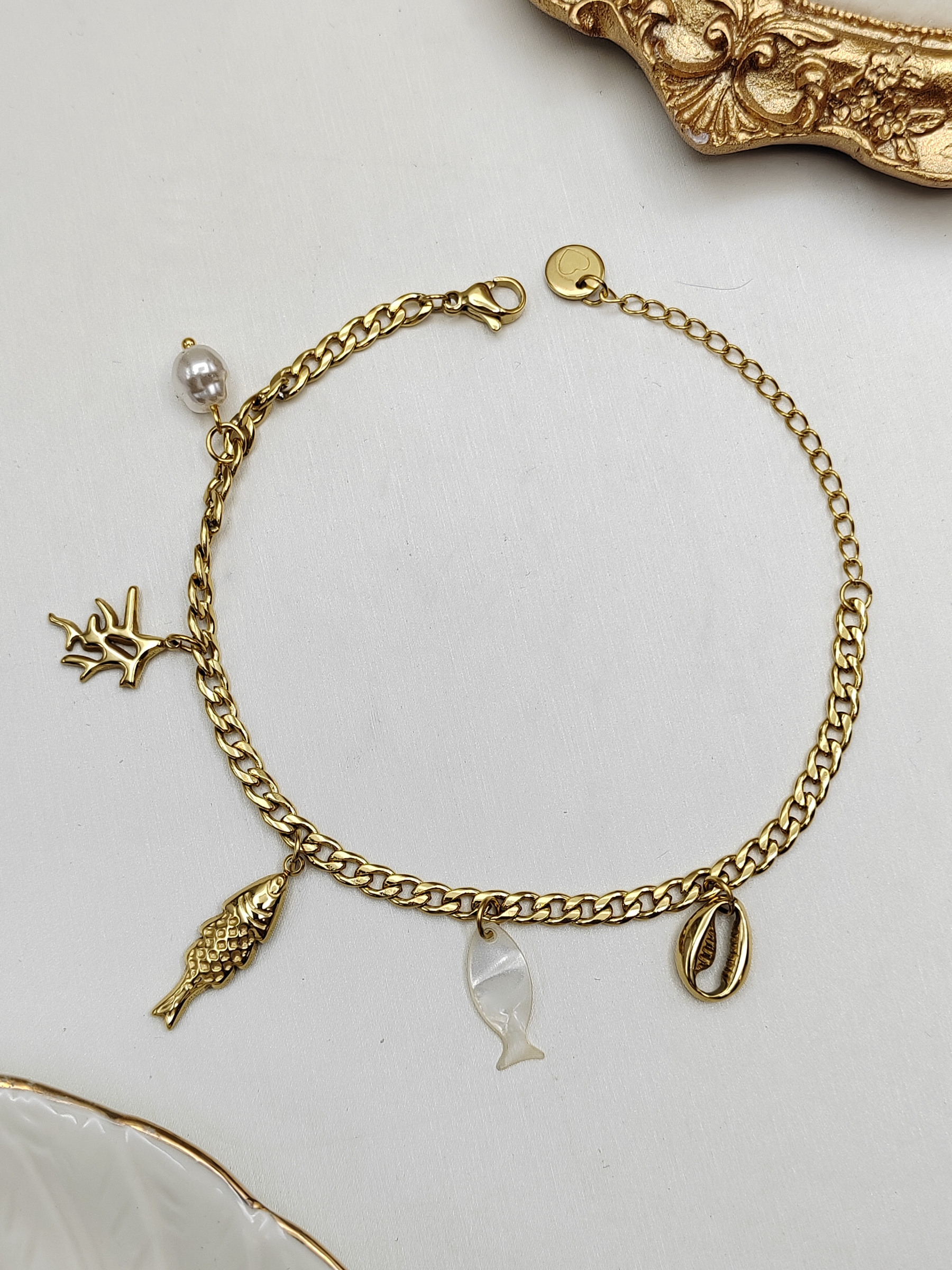 Kit De 10 Chaînes Pour Bracelets Breloques - Or Et Argent, Acier Inoxydable 304 - Maillons Style Trombone, Longueur 6,46 Cm - Réglable, Parfait Pour Bijoux DIY