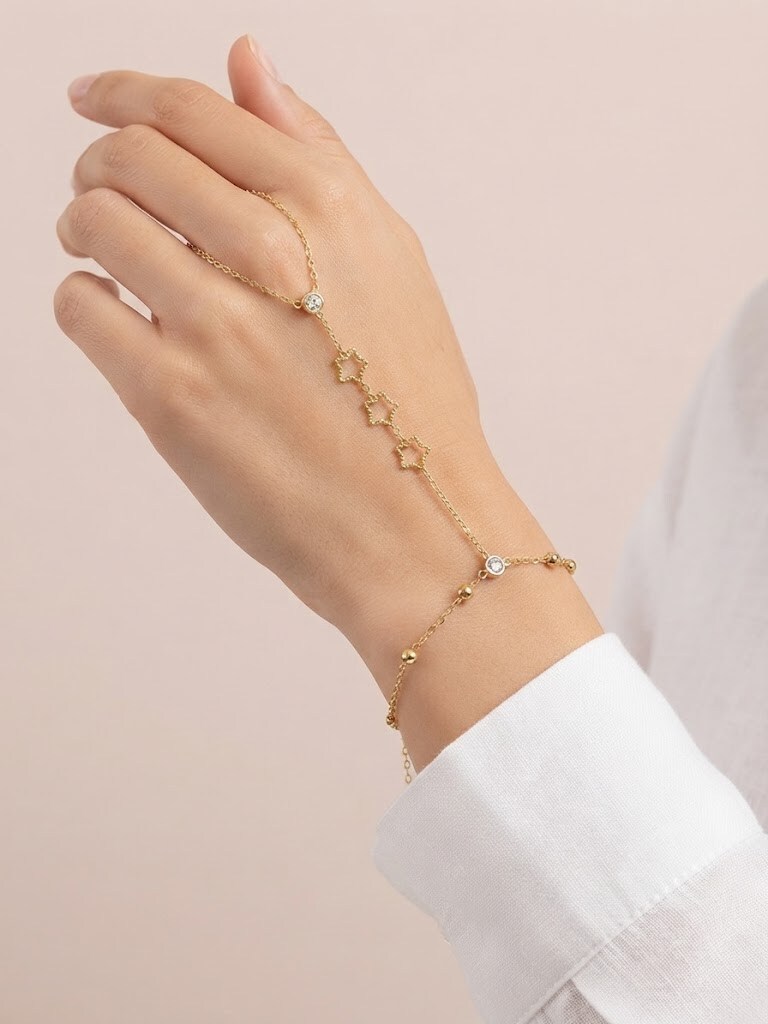Grossiste I.L JOLI B - Chaine de main étoile en acier inoxydable