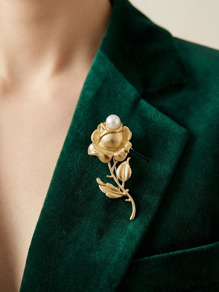 Grossiste I.L JOLI B - Broche fleur en acier inoxydable