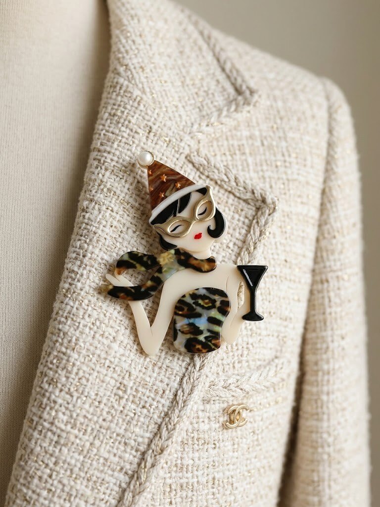 Grossiste I.L JOLI B - Broche en résine